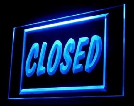 Closed Holiday Weekends LED Neon Sign